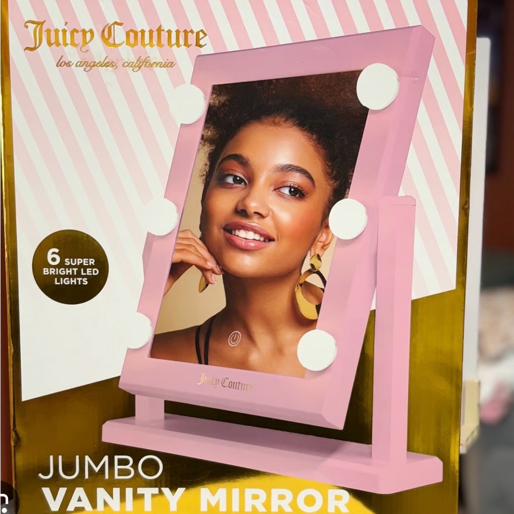 Juicy Couture Pink Jumbo Vanity Mirror with LED Lights